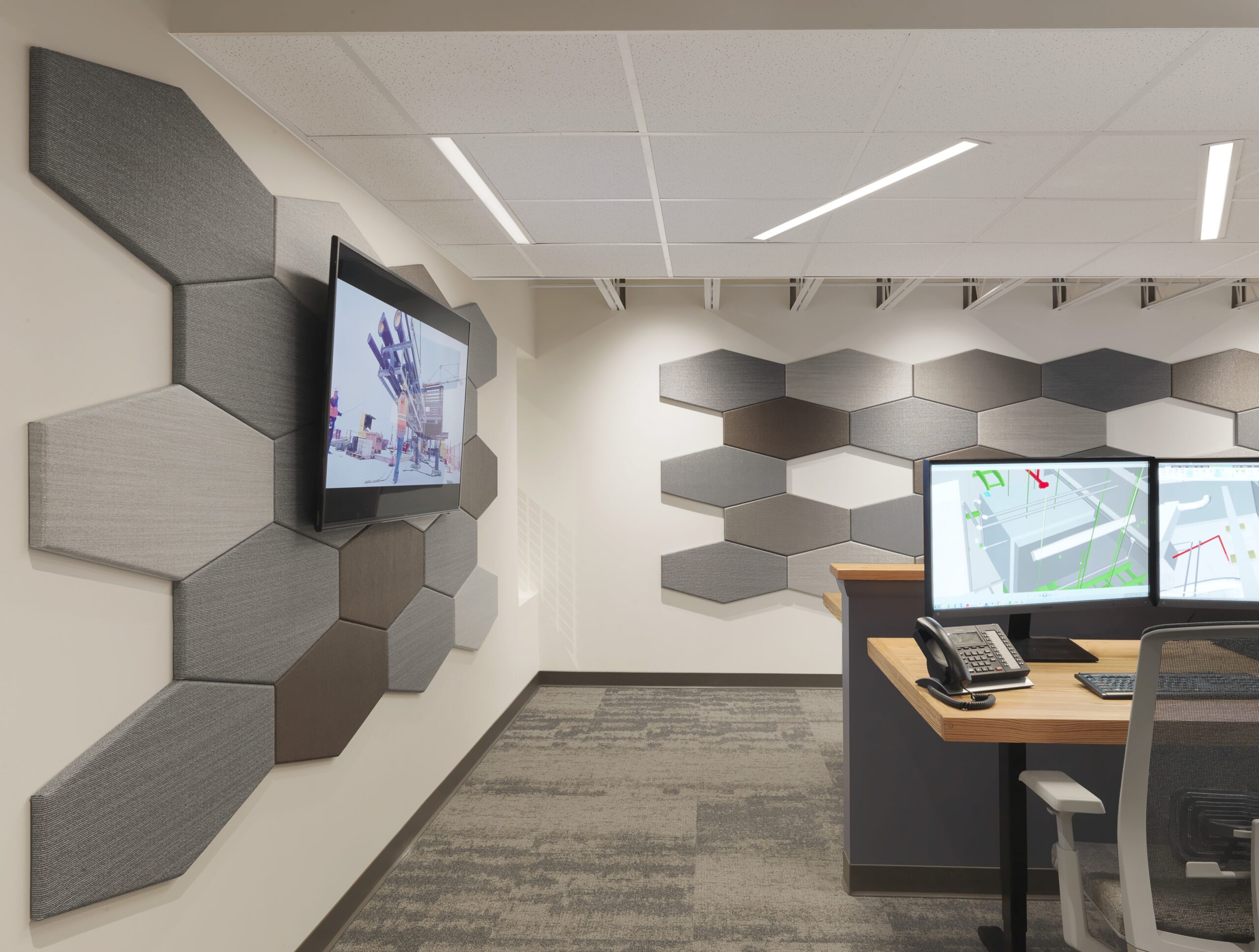 Looking in to computer room